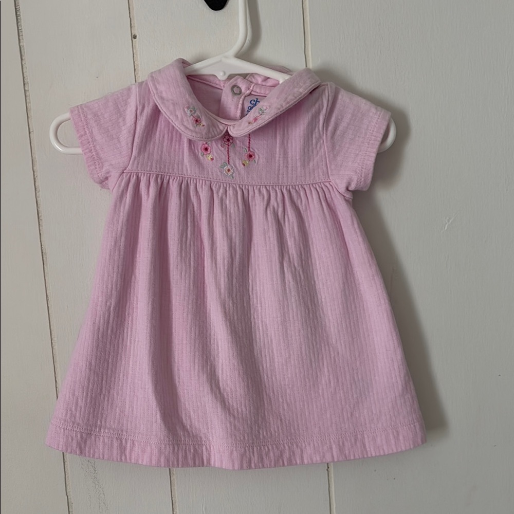 Pink Embroidered Kids Dress